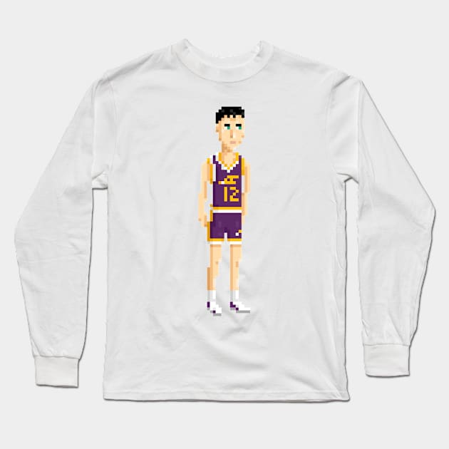 John Stockton Long Sleeve T-Shirt by PixelFaces